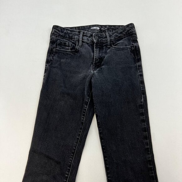 Old Navy Womens Super Stretch Skinny Jeans Mid Rise Black Size 00 - Picture 2 of 9